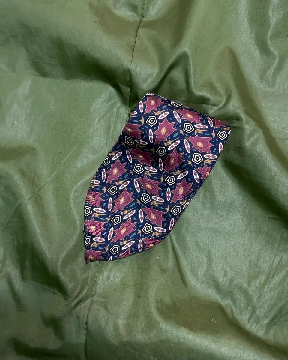 90 s クリスチャン ディオール ジェオメトリック パータン シルク タイ