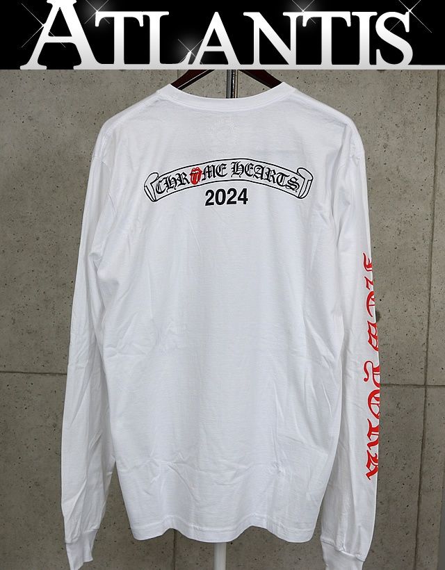 Chrome Hearts&ローリングストーンズ 長袖カットソー ホワイト XL CHROME HEARTS 銀座店 クロムハーツ 新品 2024 リップ&タン ローリング
