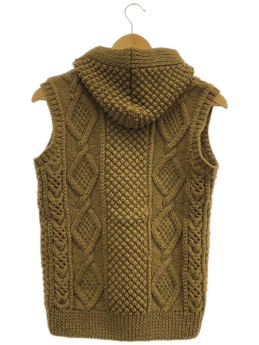 【新品タグ付】Athena Designs アランニット ポケット付ベスト Athena Designs (アテナデザイン) COAT HOOD アランニットフーデッド