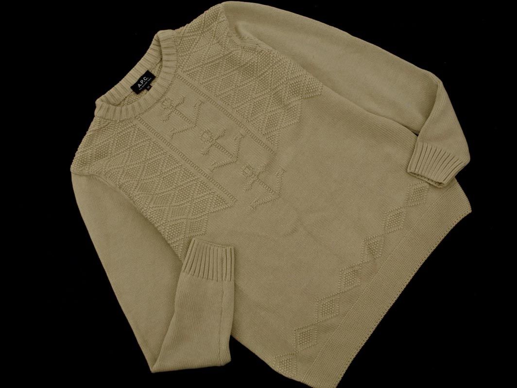 A.P.C. アーペーセー ニット セーター sizeXS/ベージュ ◇□ メンズ
