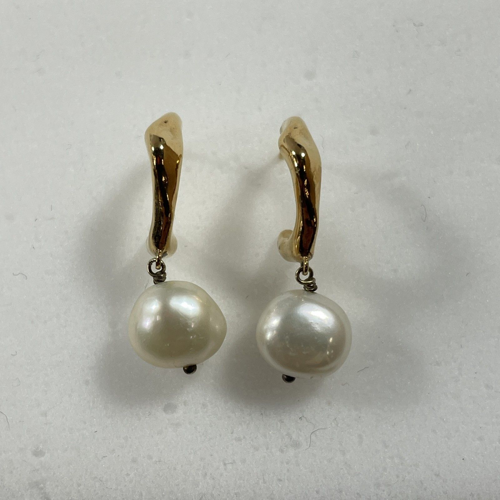 K18(刻印有り)ete エテ　両耳ピアス ☆ ete エテ K18刻印 18金 ゴールドパールピアス 両耳ピアス キャッチ