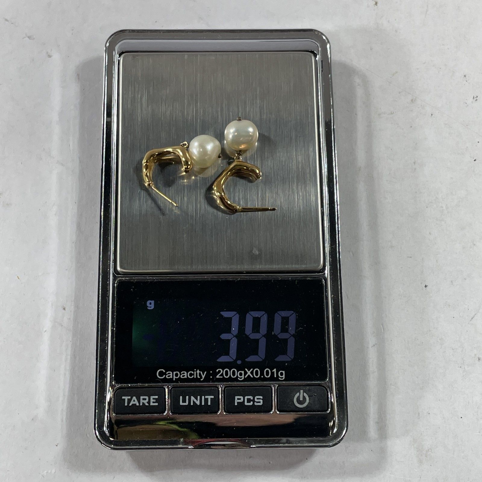 ☆ ete エテ K18刻印 18金 ゴールドパールピアス 両耳ピアス キャッチ 