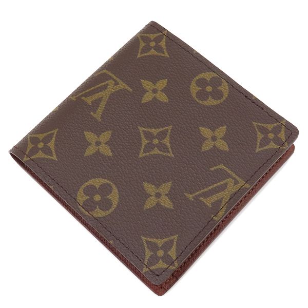 ルイヴィトン LOUIS VUITTON 二つ折り財布 ポルト ビエ カルト クレディ モネ モノグラムキャンバス モノグラム ゴールド金具 茶 コンパクトウォレット M 61665 CA 0011 箱