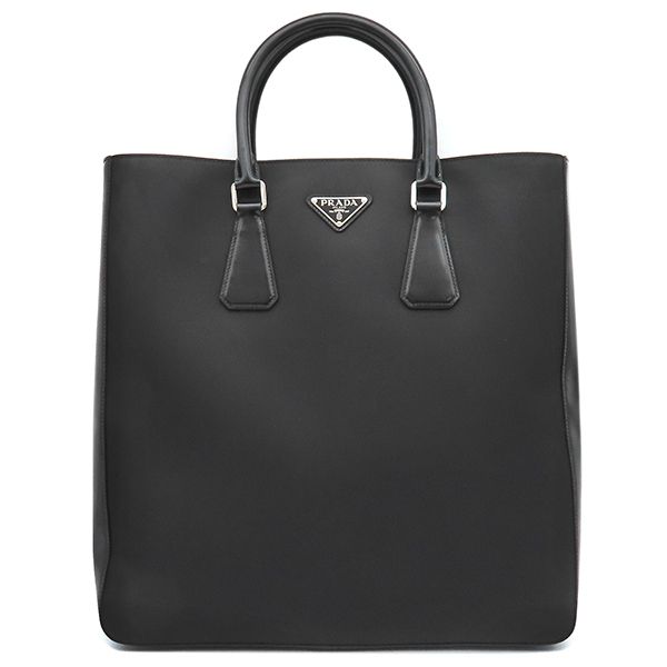 プラダ PRADA 2 WAYバッグ way トートバッグ ナイロン レザー TESSUTO ブラック シルバー金具 黒 ショルダー VG 115 保存袋