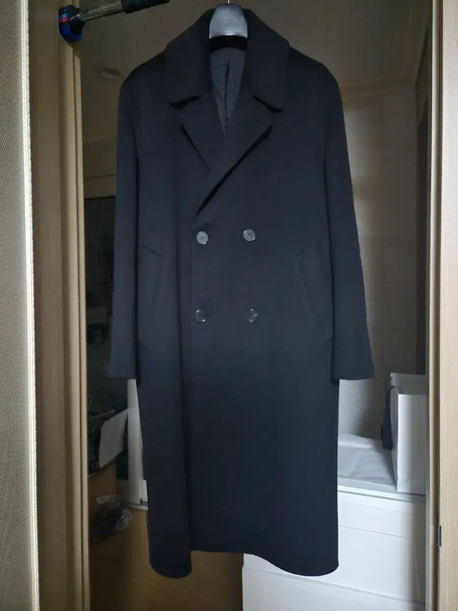 カシミア30 ダブルコート ブラック 46 サイズ
