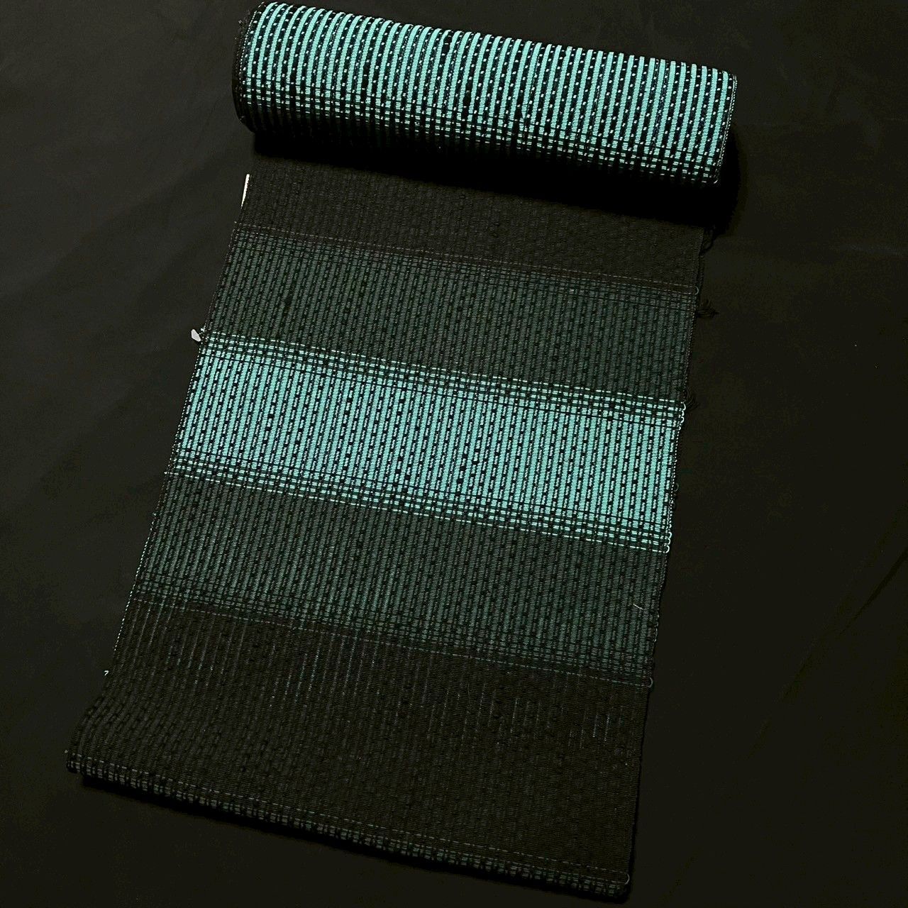 米沢八寸名古屋帯 近賢織物 おしゃれ八寸帯 極光(オーロラ) 米沢織