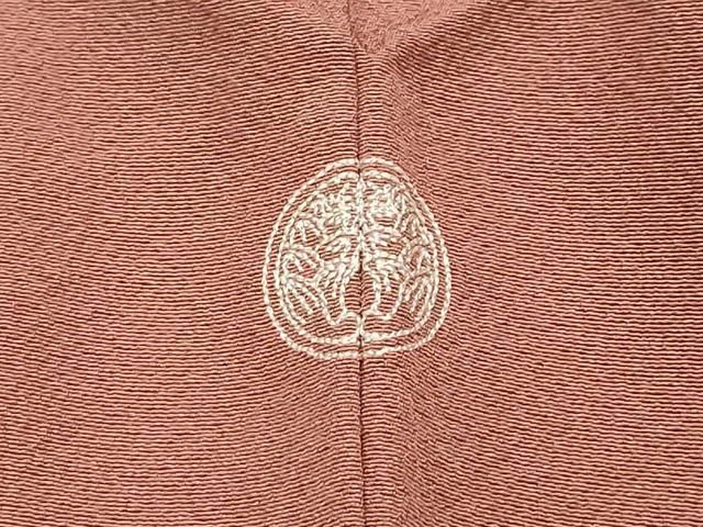 平和屋着物□ファッションデザイナー 花井幸子 色無地 紋意匠 退紅色