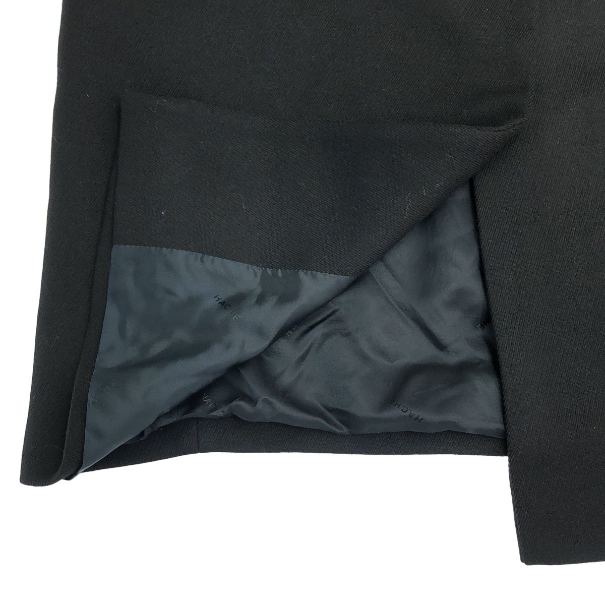 HACHE アッシュ ウールファーコート ブラック 40 - メルカリ