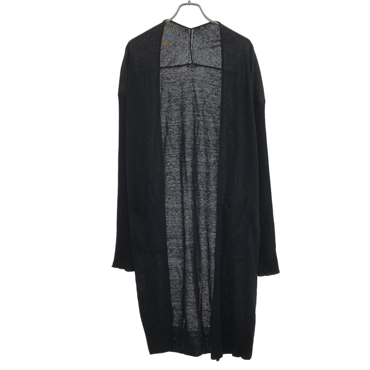 R-D.M.Co- オールドマンズテーラー リネンロングニットカーディガン ブラック F