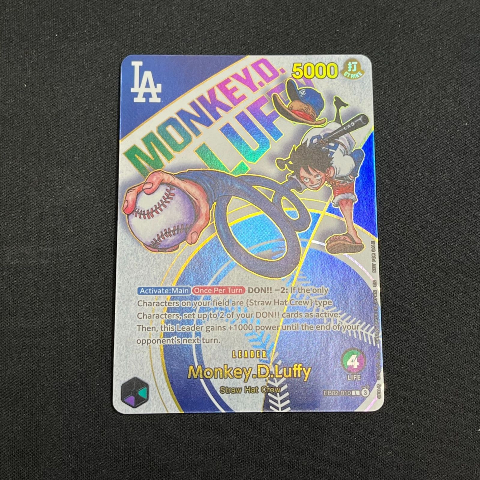 数量限定，SALE 【PSA10】モンキー・D・ルフィ(L){緑/紫}〈EB02-010
