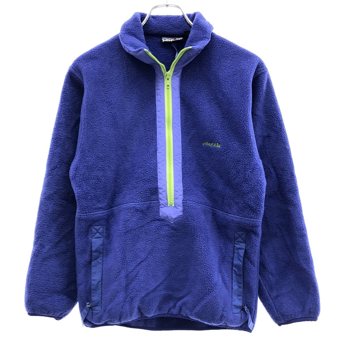 Patagonia パタゴニア 1989年USA ハーフジップフリースプルオーバー 25361 ブルー XS