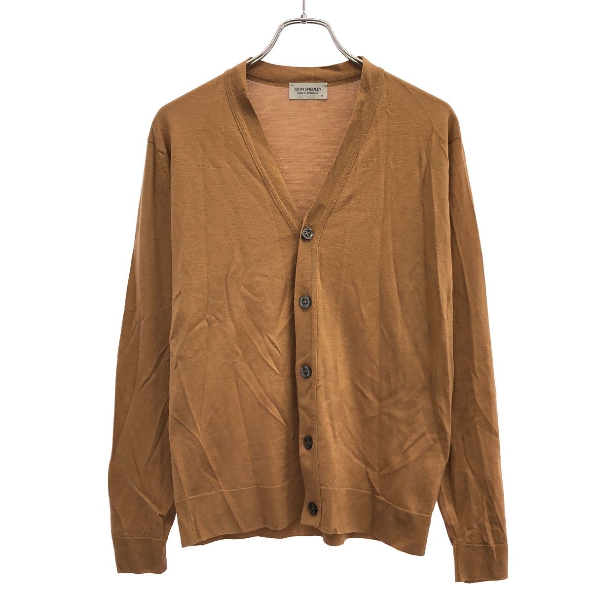 JOHN SMEDLEY ジョンスメドレー ウールハイゲージカーディガン キャメル M