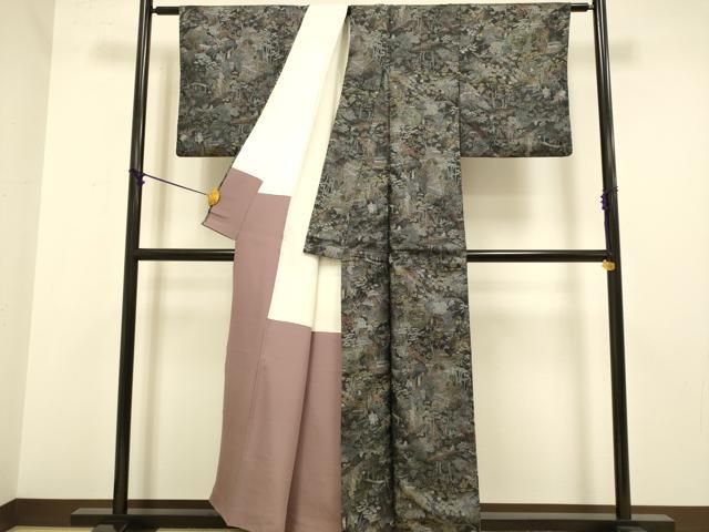 平和屋着物□本場染大島紬 風景文 正絹 逸品 DABA8674du - メルカリ