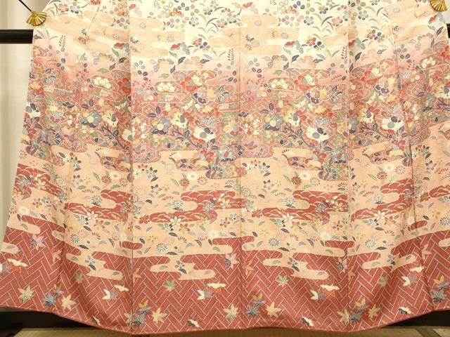 平和屋着物□訪問着 花鳥文 金彩 正絹 逸品 DABA8680du - メルカリ