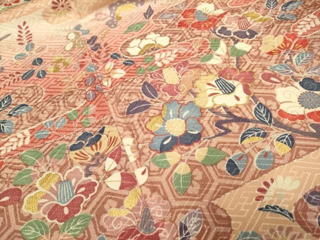 平和屋着物□訪問着 花鳥文 金彩 正絹 逸品 DABA8680du - メルカリ