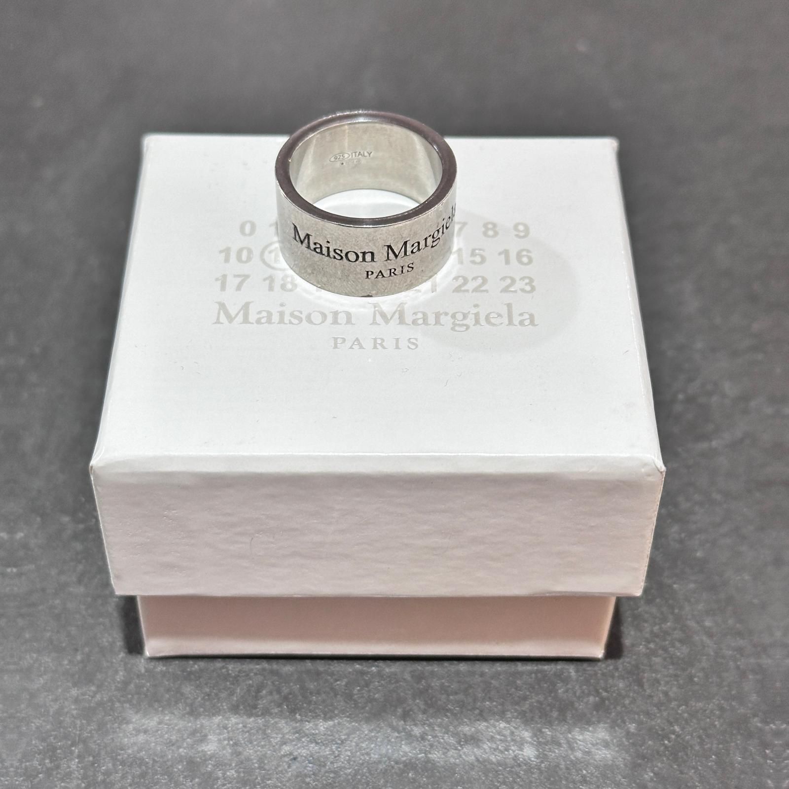 参考上代53900円 Maison Margiela ワイドバンドシルバーリング 指輪 