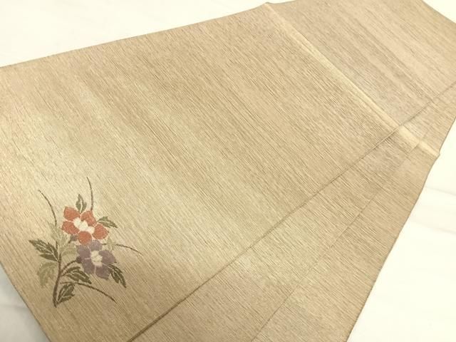 平和屋着物●全通柄袋帯　横段花文　正絹　逸品　CAAY9752hy 平和屋着物◎全通柄袋帯 霞文 ワンポイント 金糸 正絹 逸品 AABE3608yx