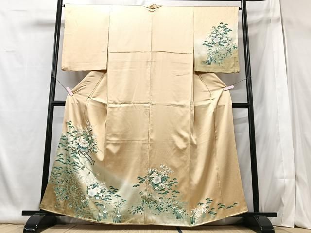 平和屋着物□訪問着 花車文 暈し染め 金彩 正絹 逸品 CABB3174xe
