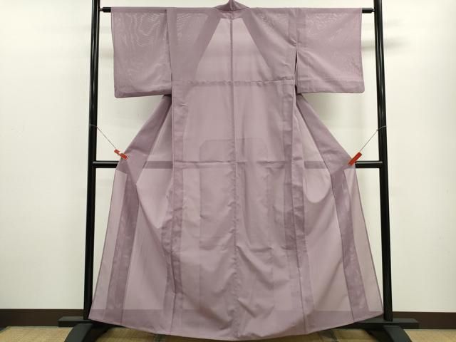 平和屋着物＊夏物 色無地 絽 梅鼠色 洗える着物 ze