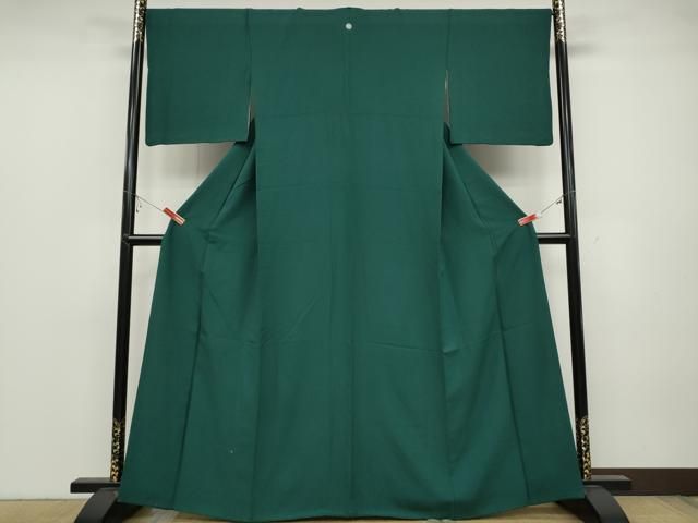 平和屋着物●上質な色無地 鉄色 正絹 ut