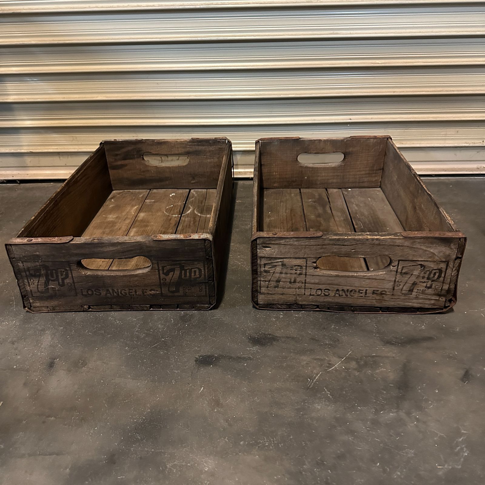 ヴィンテージ 7 UP セブンアップ 木製 ウッドボックス セット 店舗什器