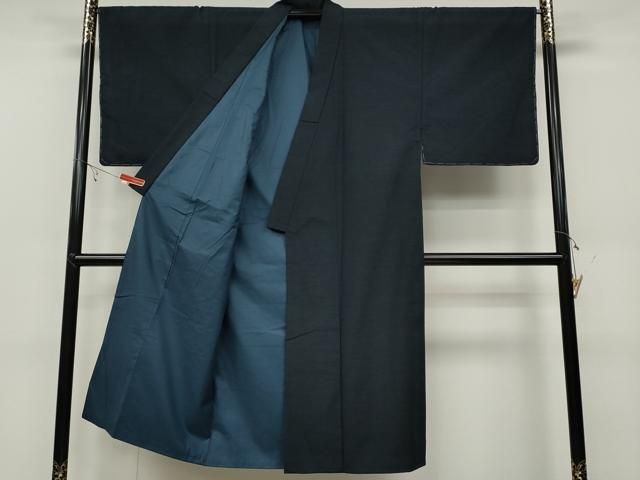 平和屋着物○男性 紬 色無地 藍鉄色 正絹 逸品 CABC2150ut - メルカリ