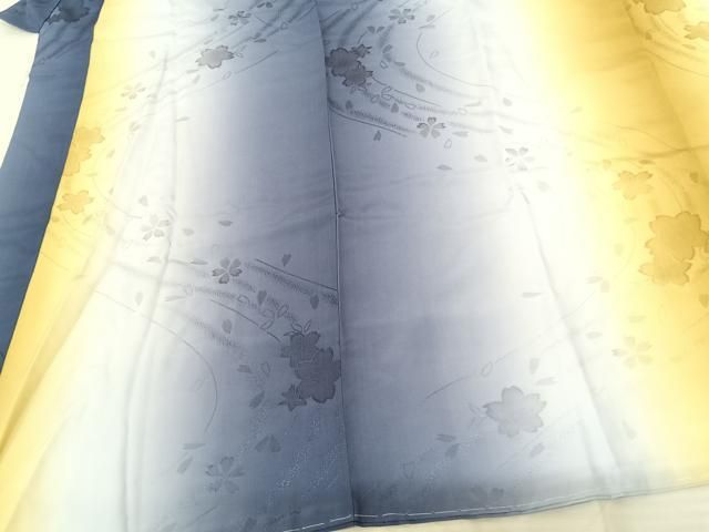  平和屋着物●長襦袢 袷 舞桜地紋 正絹 ♥ fy 長襦袢 長襦袢 半襦袢