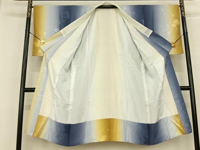 平和屋着物●長襦袢 袷 舞桜地紋 正絹 ♥ fy