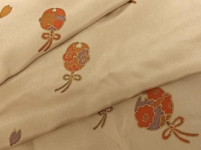  平和屋着物●長襦袢 無双仕立て 鈴 金彩 正絹 ♥ fy 長襦袢 長襦袢 半襦袢