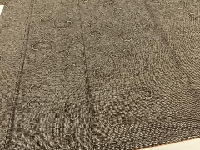  平和屋着物●本場大島紬 カタス9マルキ 唐草文 正絹 ♥ fy 紬 着物