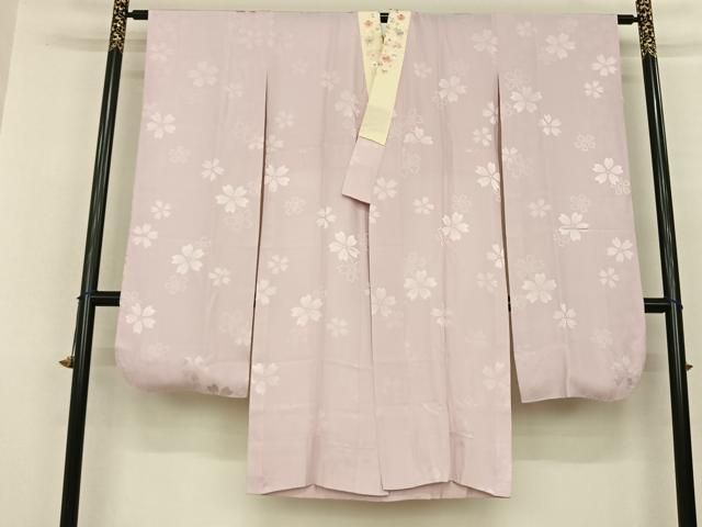 平和屋着物○振袖用長襦袢 無双仕立て 舞花地紋 鴇鼠色 やまと誂製 半