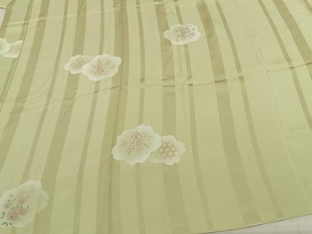 平和屋着物○長襦袢 無双仕立て 清粋染 舞花文 正絹 逸品 AABF0524fy