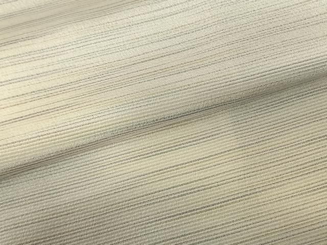 平和屋着物○本塩沢 やまだ織 訪問着 染色作家 桐村博 横縞 暈し染め