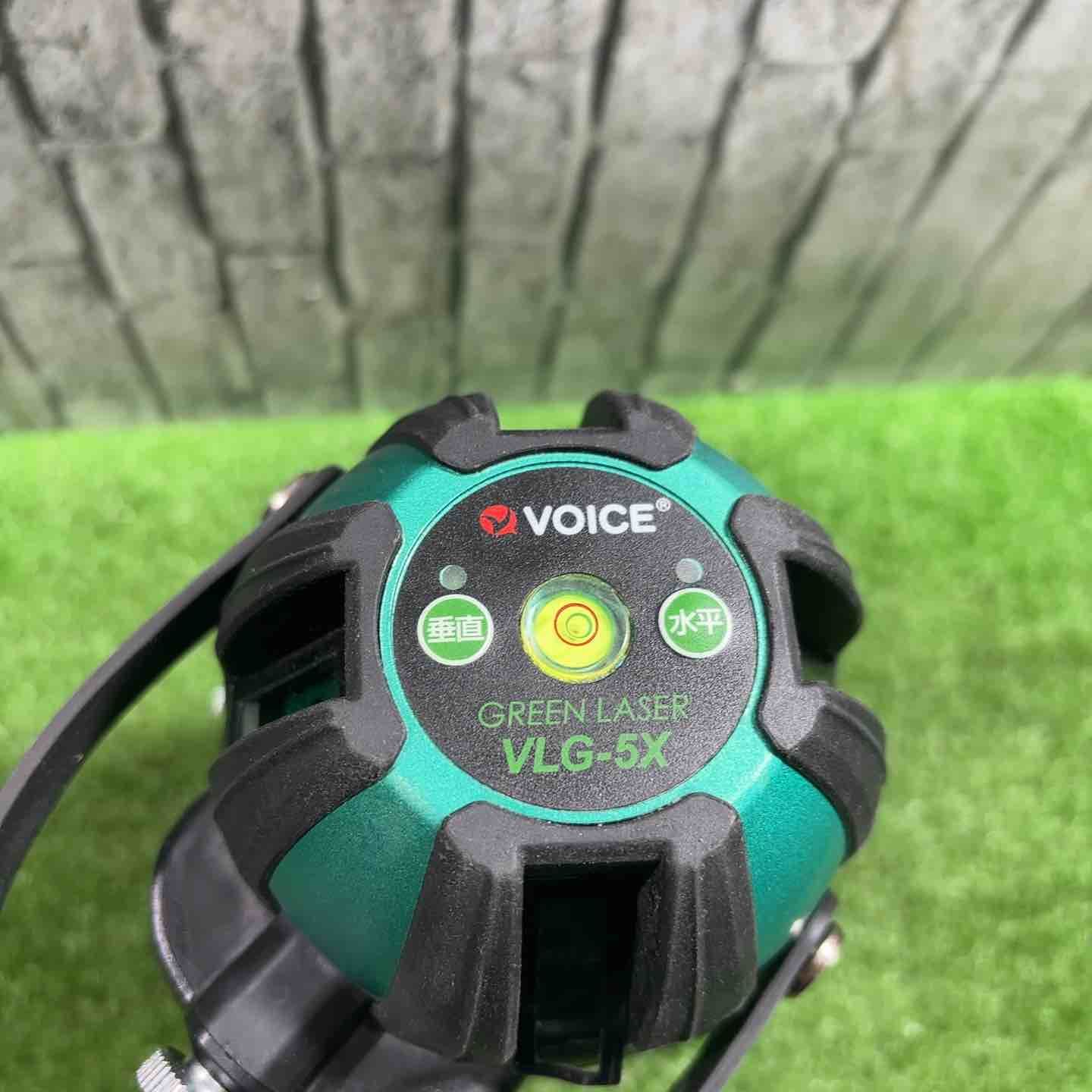 ◇VOICE レーザー墨出し器 5ライングリーンレーザー 矩十字・横 VLG-5X
