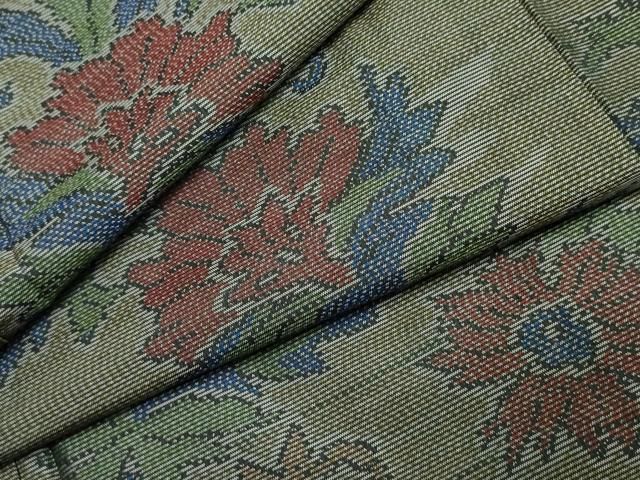 平和屋着物●本場大島紬 更紗花文 正絹 ♥ cs