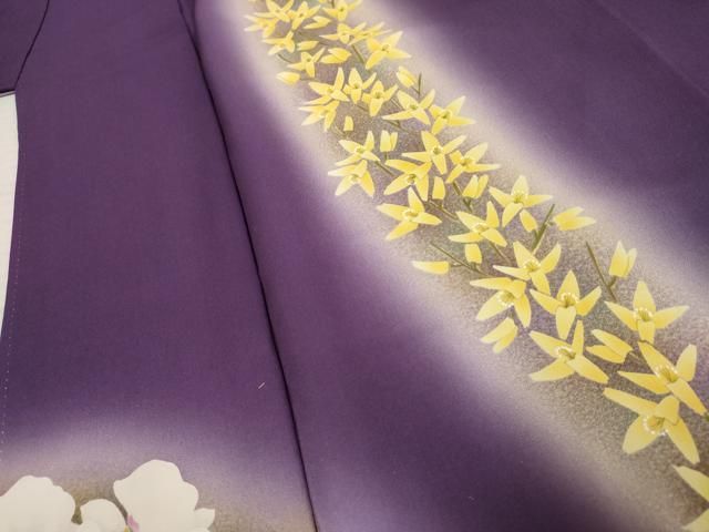  平和屋着物●東京友禅 菅有鬼一 訪問着 胡蝶蘭 暈し染め 正絹 cs 訪問着 付け下げ 着物