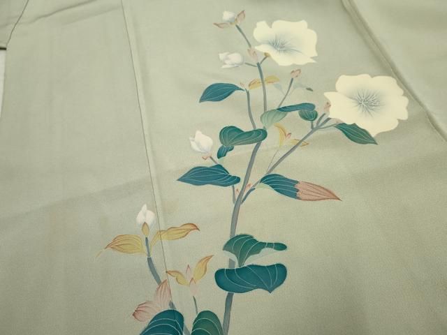 平和屋着物○京加賀糸目友禅作家 山崎巌 訪問着 枝花文 正絹 逸品