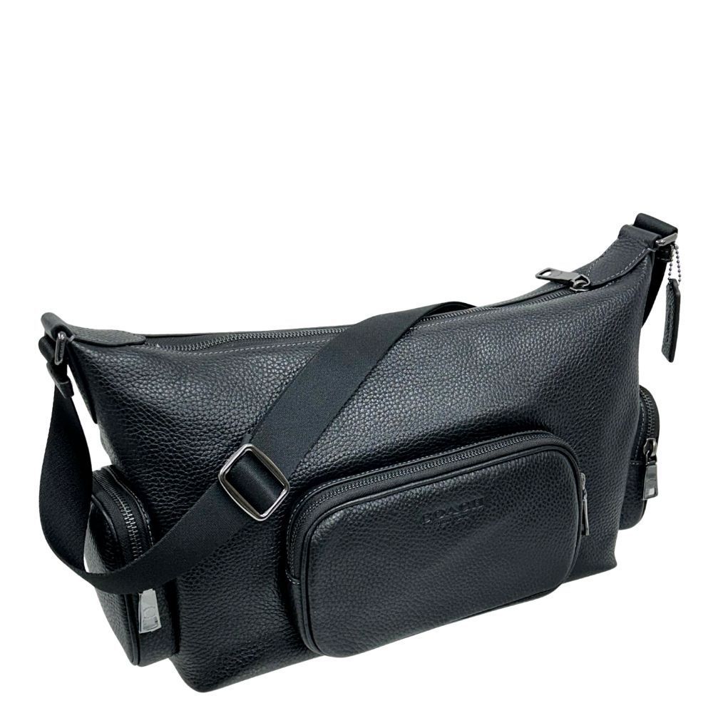 コーチ ショルダーバッグ バッグ メンズ COACH レザー ポケット フィン クロスボディ CCG 15 QB|BK ブラック