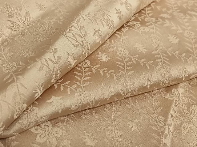 平和屋着物▽上質な色無地 単衣 立涌花地紋 桜鼠色 さが美扱い 正絹