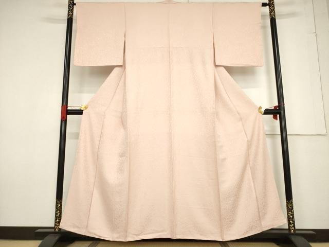 平和屋着物●上質な色無地 一斤染色 正絹 ck