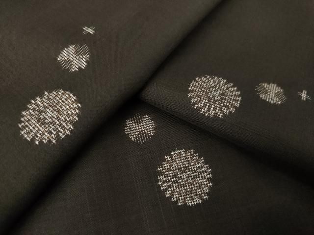 平和屋着物●本場大島紬 カタス9マルキ 丸文 地空き 正絹 ck