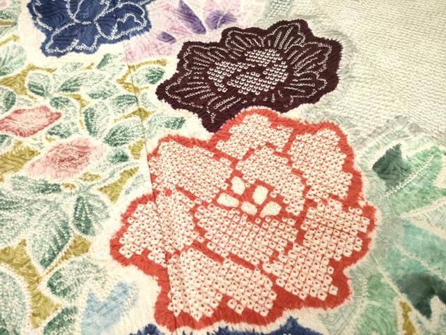 平和屋着物○名門 藤娘きぬたや・総絞り 振袖 花籬文 正絹 逸品