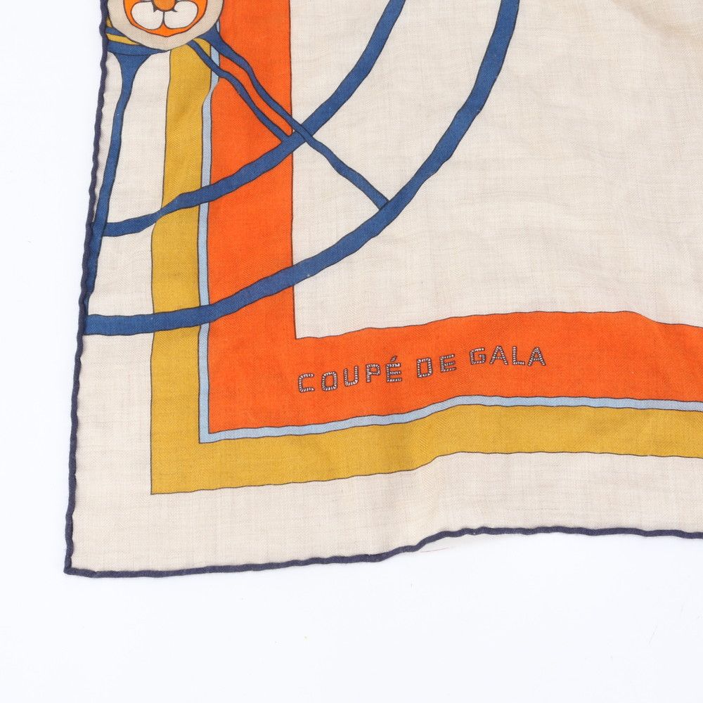  エルメス タグ付 カレ ジェアン 140 Coupe de Gala クーペ ドゥ ガラ カシシル スカーフ レディース メンズ MUM DH 7-5 バンダナ スカーフ 小物