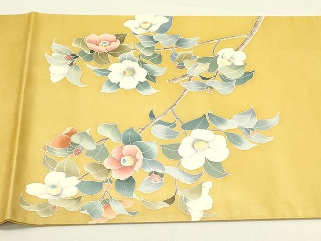  平和屋着物●太鼓柄袋帯 作家物 枝花 引箔 正絹 op 袋帯 帯