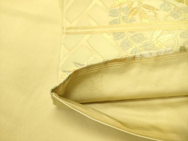  平和屋着物●西陣 川島織物 六通柄 本袋帯 花丸文 金銀糸 正絹 op 袋帯 帯
