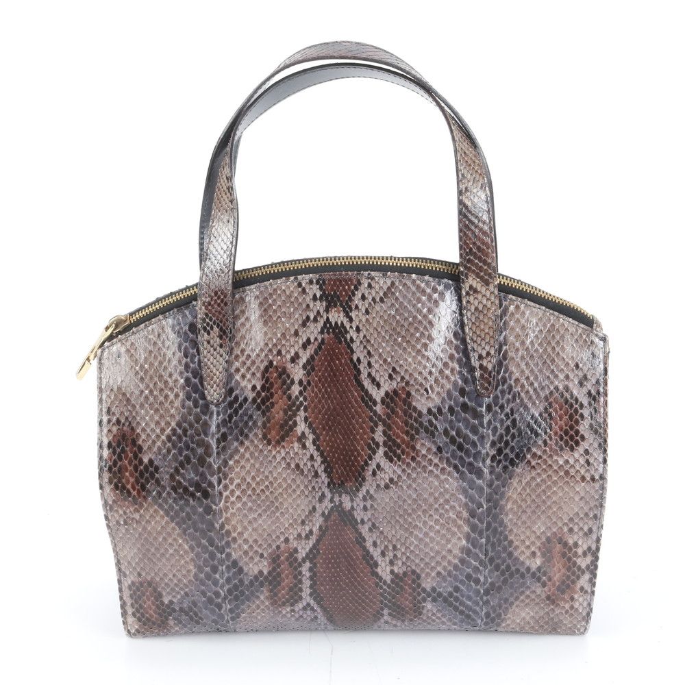 極美品 ヴィンテージ グッチ 000 2058 0569 0 パイソン レザー トート