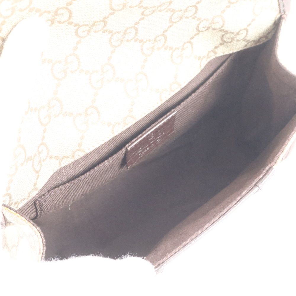 美品 グッチ シェリー ライン GGスプリーム 152597 レザー ウエスト