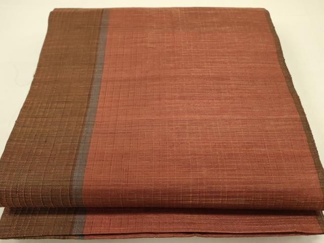 平和屋着物▽西陣 老舗 渡文謹製 手織 すくひ 太鼓柄袋帯 スリー