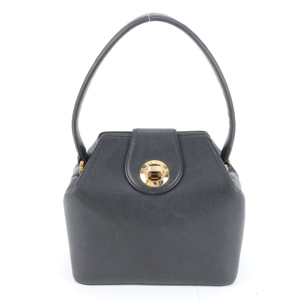 ジバンシー レザー ハンドバッグ トート 本革 ブラック 黒 ゴールド ターンロック レディース EWM DH 19-5