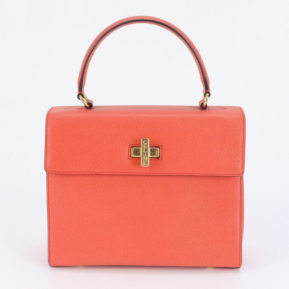 セリーヌ ターンロック レザー ハンドバッグ 本革 ブランド レディース EWM DH 21-7